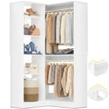 36'' Corner Closet System with 7 Shelves & 2 Hanging Rods, Load 800+LBS