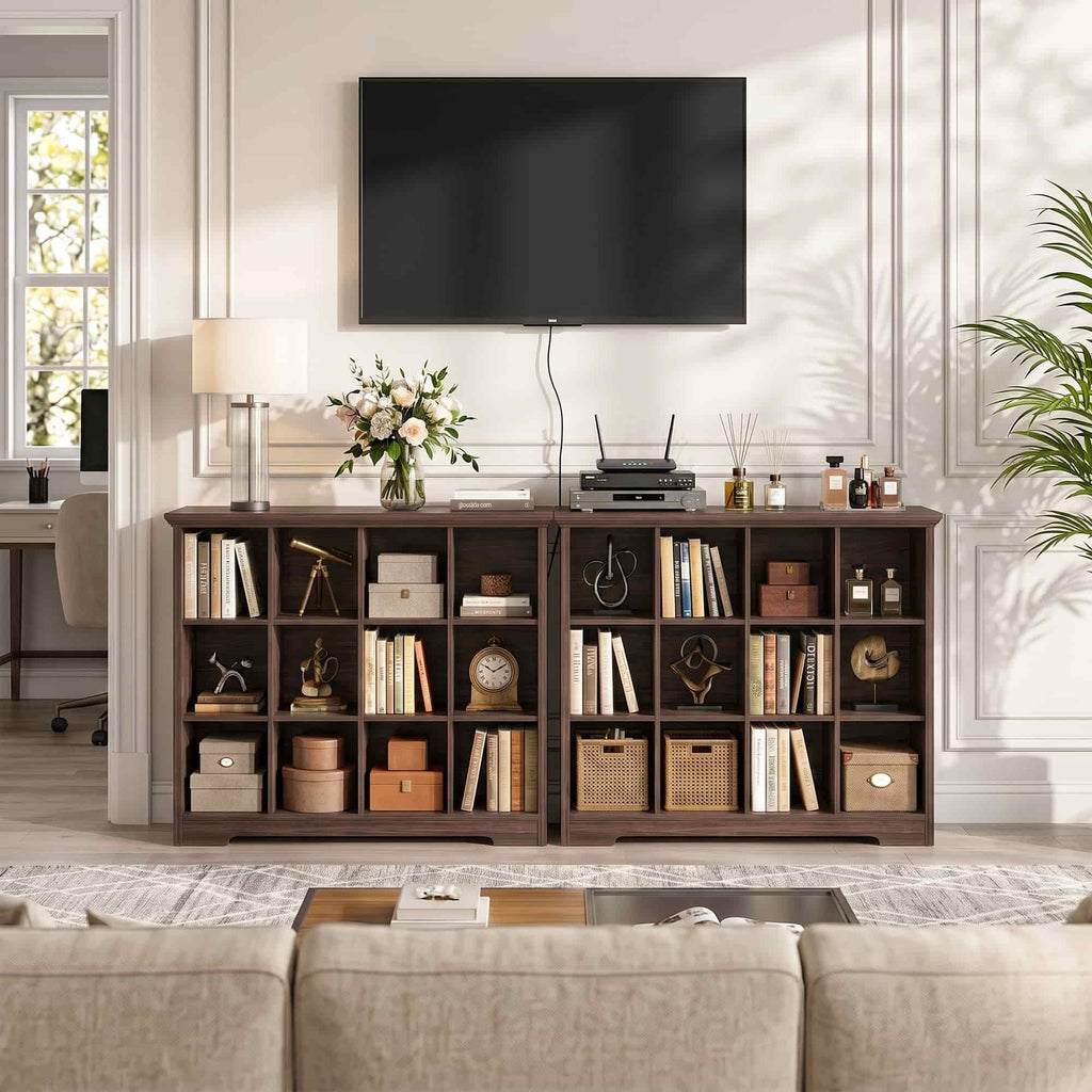 4-Tier 12 Cube Storage Organizer with Charging Station