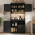 72'' Tall Pantry Cabinet with Drawers, Cabinets, Power Outlets & LED Lights